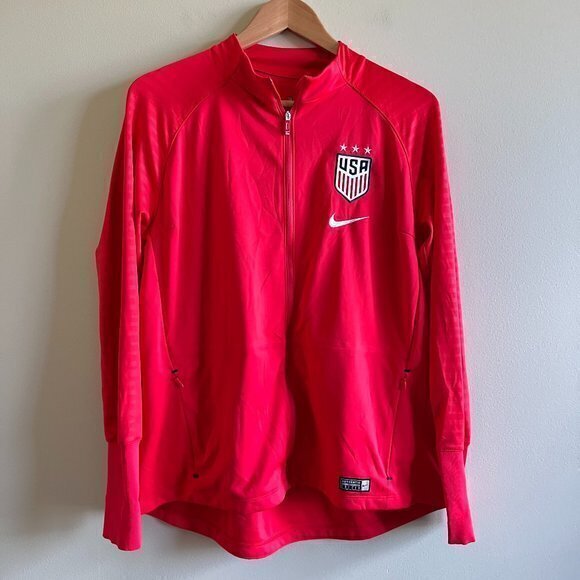 Nike Red USA National Team Soccer Fan Apparel WOMENS ANTHEM JACKET Size M - Picture 2 of 8